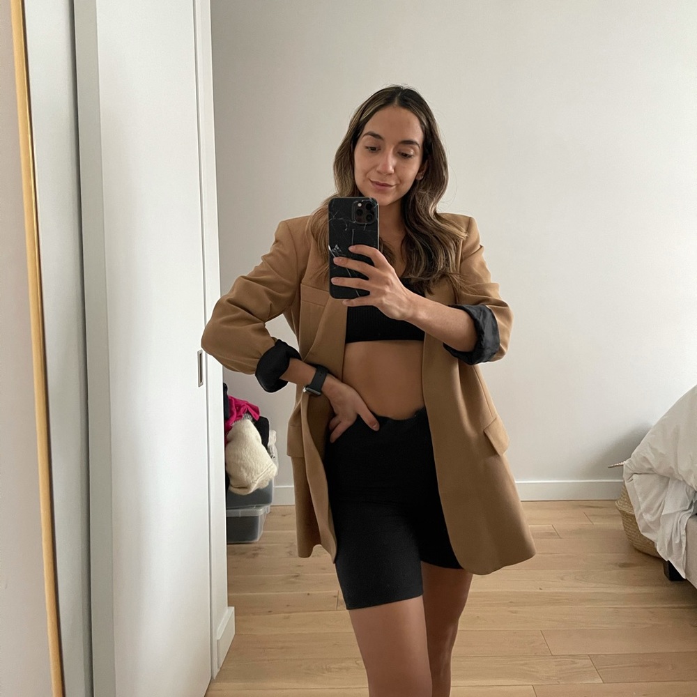 Zara Collarless Oversize Blazer